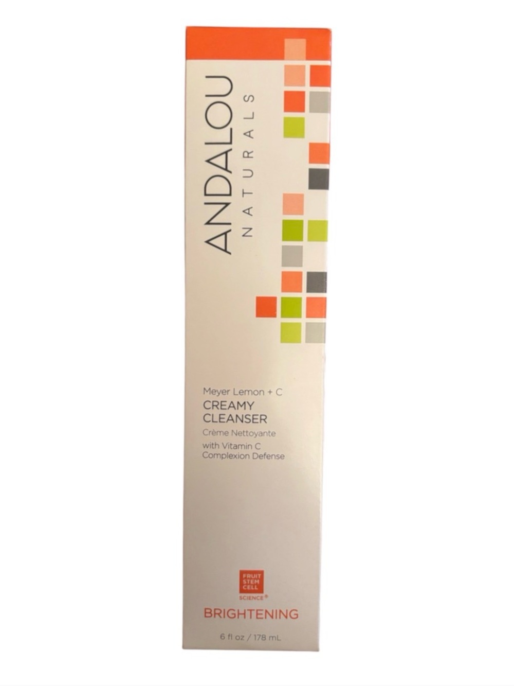 Andalou Naturals | Creamy Cleanser Meyer Lemon + C | Brightening Fruit Stem Cell